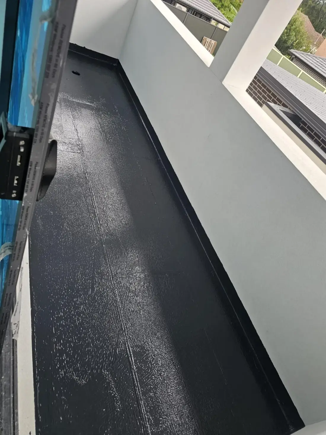 Balcony waterproofing membrane application
